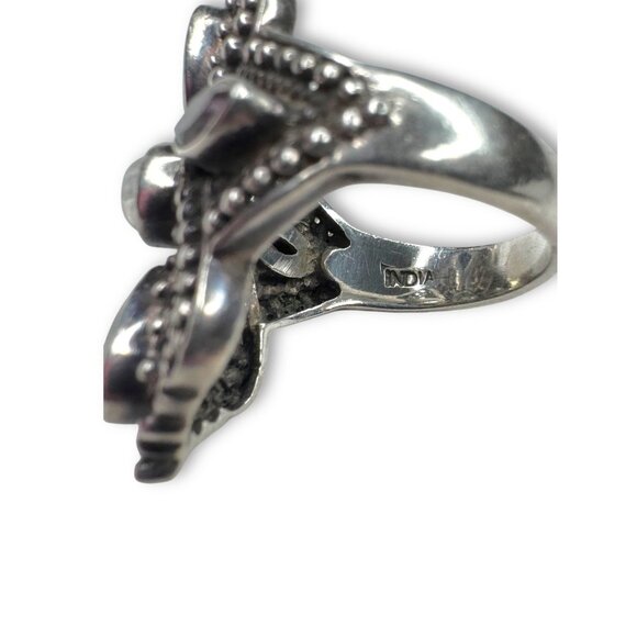 SLG Silvogue Sterling Silver Moonstone Labradorite Ring Size 7.5 - Picture 10 of 15